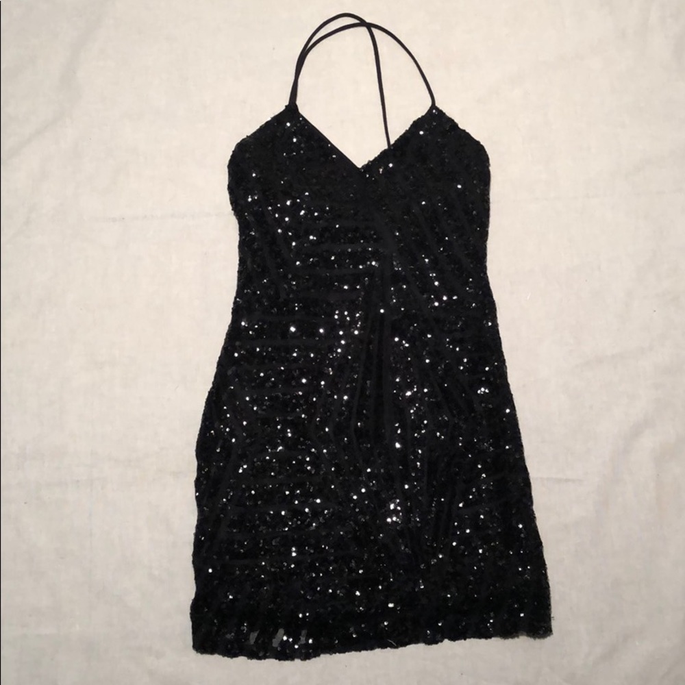 Sequined mini dress